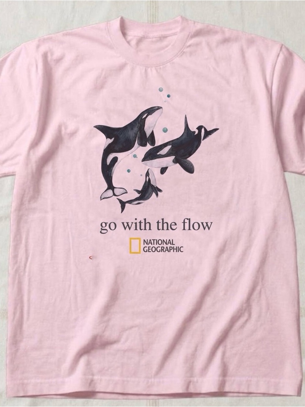 National Geographic Pink Orca Graphic Tee